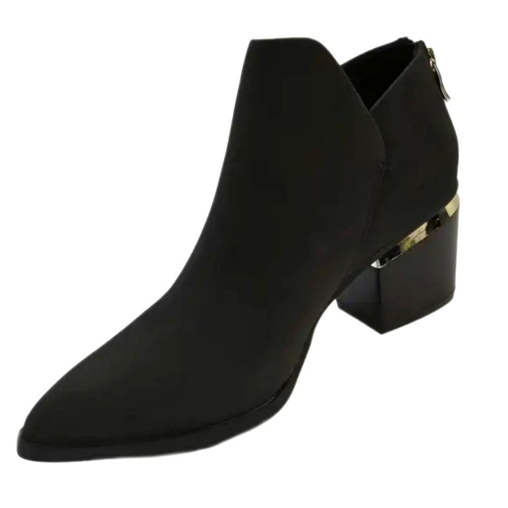 Western Elegant Black Ankle Boots Sz 8.5